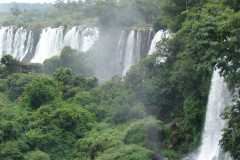 Bujna zieleń towarzysząca niezwykłym wodospadom rzeki Iguazú
