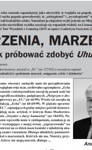 Marzenia, marzenia, czyli jak spróbować zdobyć Uhuru Peak